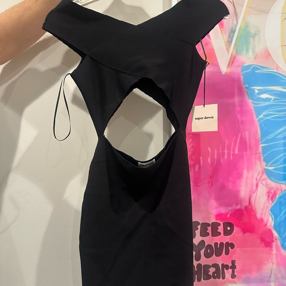 Superdown Elegant Black Mini Dress